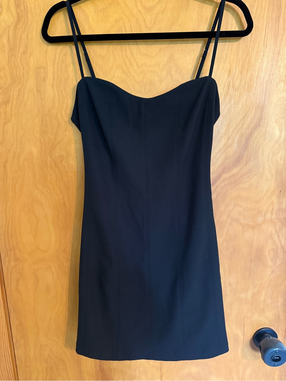 Abercrombie & Fitch Black Spaghetti-Strap Mini Dress Open Back Size M Stretchy
